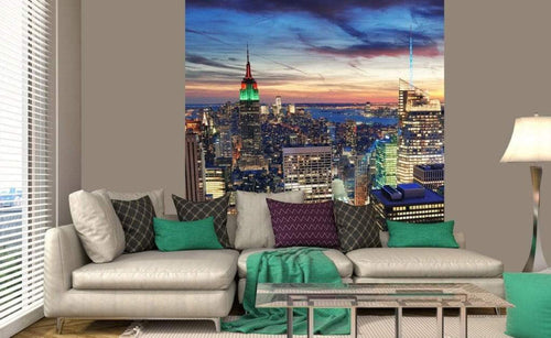 Dimex NY Skysrapers Wall Mural 225x250cm 3 Panels Ambiance | Yourdecoration.com