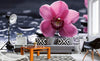 Dimex Orchid Wall Mural 375x250cm 5 Panels Ambiance | Yourdecoration.com