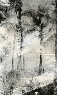 Dimex Palm Trees Abstract Wall Mural 150x250cm 2 Panels | Yourdecoration.com