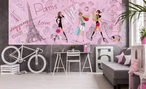 Dimex Paris Style Wall Mural 375x150cm 5 Panels Ambiance | Yourdecoration.com