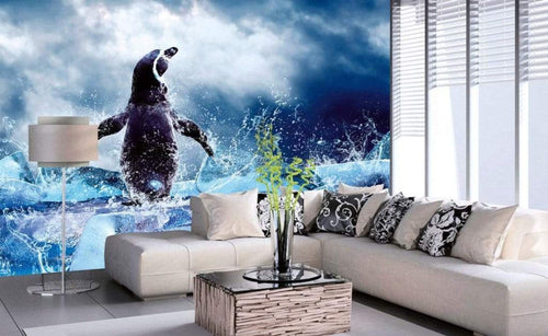 Dimex Penguin Wall Mural 375x250cm 5 Panels Ambiance | Yourdecoration.com