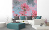 Dimex Pink Flower Abstract Wall Mural 225x250cm 3 Panels Ambiance | Yourdecoration.com