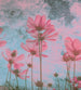 Dimex Pink Flower Abstract Wall Mural 225x250cm 3 Panels | Yourdecoration.com