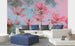 Dimex Pink Flower Abstract Wall Mural 375x250cm 5 Panels Ambiance | Yourdecoration.com