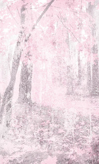 Dimex Pink Forest Abstract Wall Mural 150x250cm 2 Panels | Yourdecoration.com