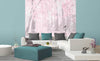 Dimex Pink Forest Abstract Wall Mural 225x250cm 3 Panels Ambiance | Yourdecoration.com
