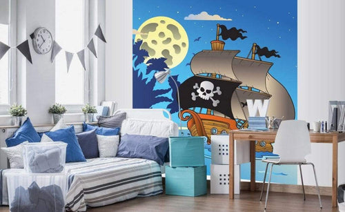 Dimex Pirate Ship Wall Mural 225x250cm 3 Panels Ambiance | Yourdecoration.com