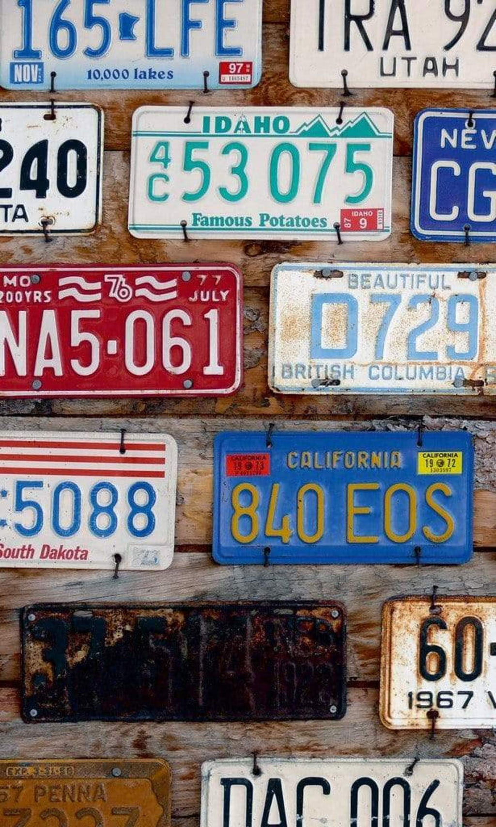 Dimex Plate Numbers Wall Mural 150x250cm 2 Panels | Yourdecoration.com