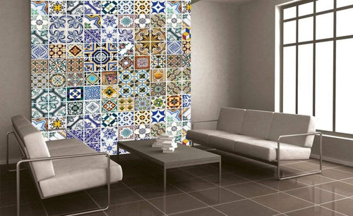 Dimex Portugal Tiles Wall Mural 225x250cm 3 Panels Ambiance | Yourdecoration.com