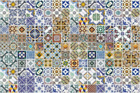Dimex Portugal Tiles Wall Mural 375x250cm 5 Panels | Yourdecoration.com