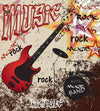 Dimex Red Guitar Wall Mural 225x250cm 3 Panels | Yourdecoration.com