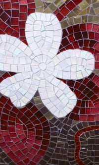 Dimex Red Mosaic Wall Mural 150x250cm 2 Panels | Yourdecoration.com