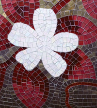 Dimex Red Mosaic Wall Mural 225x250cm 3 Panels | Yourdecoration.com