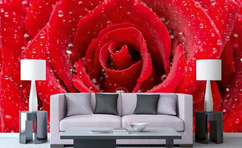 Dimex Red Rose Wall Mural 375x250cm 5 Panels Ambiance | Yourdecoration.com