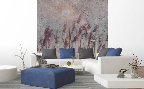 Dimex Reed Abstract Wall Mural 225x250cm 3 Panels Ambiance | Yourdecoration.com