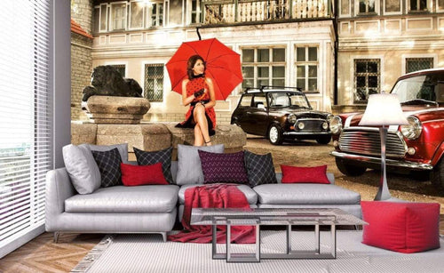 Dimex Retro Wall Mural 375x250cm 5 Panels Ambiance | Yourdecoration.com