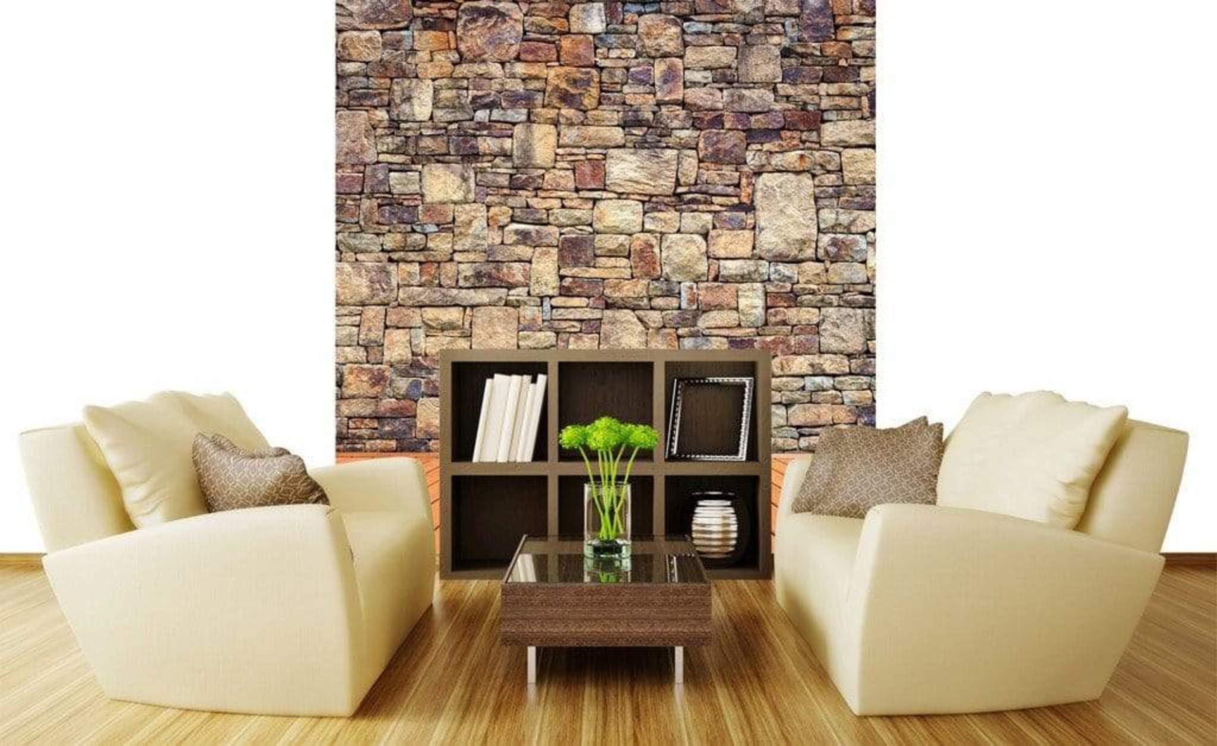 Dimex Rock Wall Wall Mural 225x250cm 3 Panels Ambiance | Yourdecoration.com