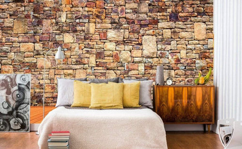 Dimex Rock Wall Wall Mural 375x250cm 5 Panels Ambiance | Yourdecoration.com