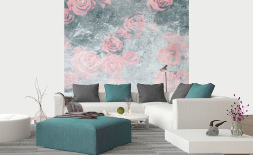 Dimex Roses Abstract I Wall Mural 225x250cm 3 Panels Ambiance | Yourdecoration.com