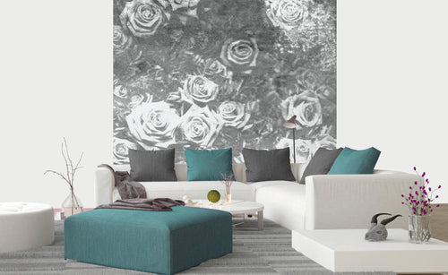 Dimex Roses Abstract II Wall Mural 225x250cm 3 Panels Ambiance | Yourdecoration.com