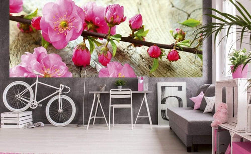 Dimex Sakura Wall Mural 375x150cm 5 Panels Ambiance | Yourdecoration.com