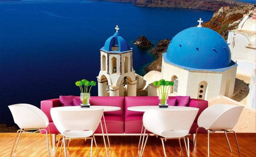 Dimex Santorini Wall Mural 375x250cm 5 Panels Ambiance | Yourdecoration.com