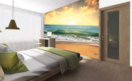 Dimex Sea Sunset Wall Mural 225x250cm 3 Panels Ambiance | Yourdecoration.com