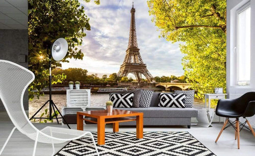 Dimex Siene in Paris Wall Mural 375x250cm 5 Panels Ambiance | Yourdecoration.com
