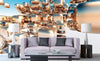 Dimex Silver Cubes Wall Mural 375x250cm 5 Panels Ambiance | Yourdecoration.com