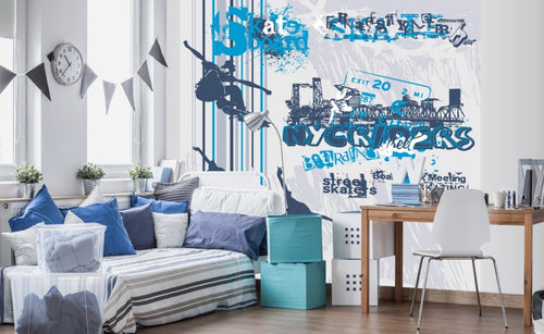 Dimex Skate Wall Mural 225x250cm 3 Panels Ambiance | Yourdecoration.com