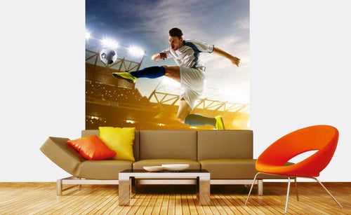 Dimex Soccer Player Wall Mural 225x250cm 3 Panels Ambiance | Yourdecoration.com