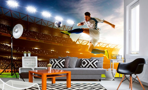 Dimex Soccer Player Wall Mural 375x250cm 5 Panels Ambiance | Yourdecoration.com