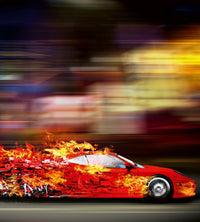 Dimex Speeding Car Wall Mural 225x250cm 3 Panels | Yourdecoration.com