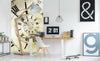 Dimex Spiral Clock Wall Mural 150x250cm 2 Panels Ambiance | Yourdecoration.com