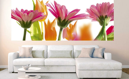 Dimex Spring Flowers Wall Mural 375x150cm 5 Panels Ambiance | Yourdecoration.com