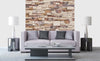 Dimex Stone Wall Wall Mural 225x250cm 3 Panels Ambiance | Yourdecoration.com
