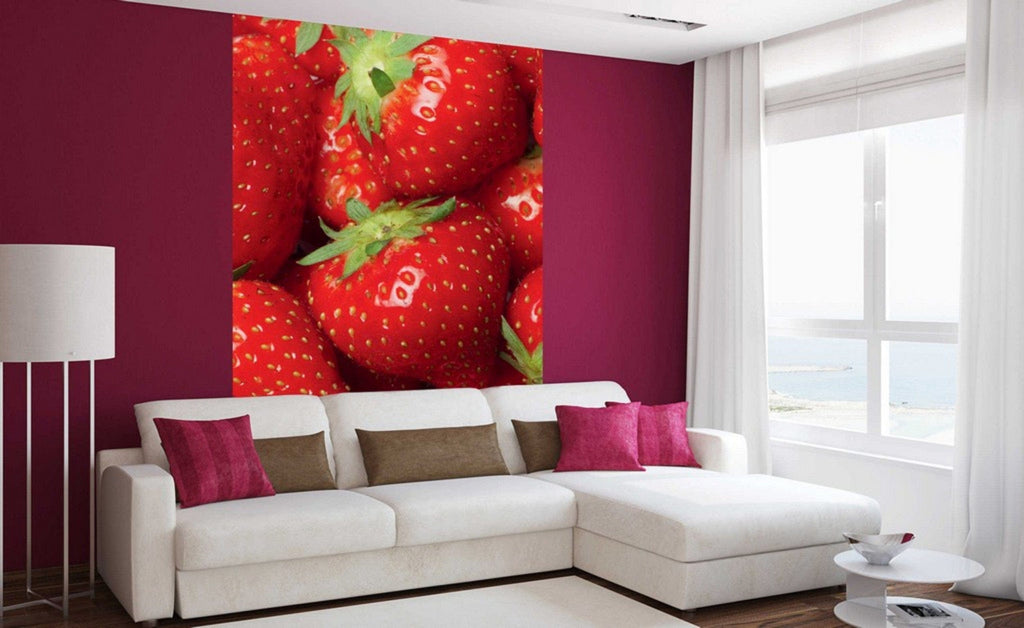 Dimex Strawberry Wall Mural 150x250cm 2 Panels Ambiance | Yourdecoration.com
