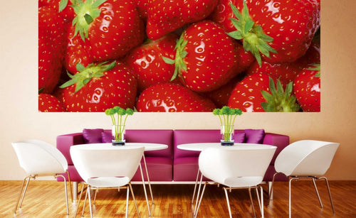 Dimex Strawberry Wall Mural 375x150cm 5 Panels Ambiance | Yourdecoration.com