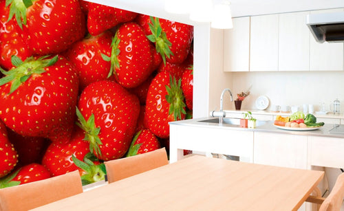 Dimex Strawberry Wall Mural 375x250cm 5 Panels Ambiance | Yourdecoration.com