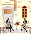 Dimex Street Cafe Wall Mural 225x250cm 3 Panels | Yourdecoration.com
