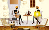 Dimex Street Cafe Wall Mural 375x250cm 5 Panels Ambiance | Yourdecoration.com