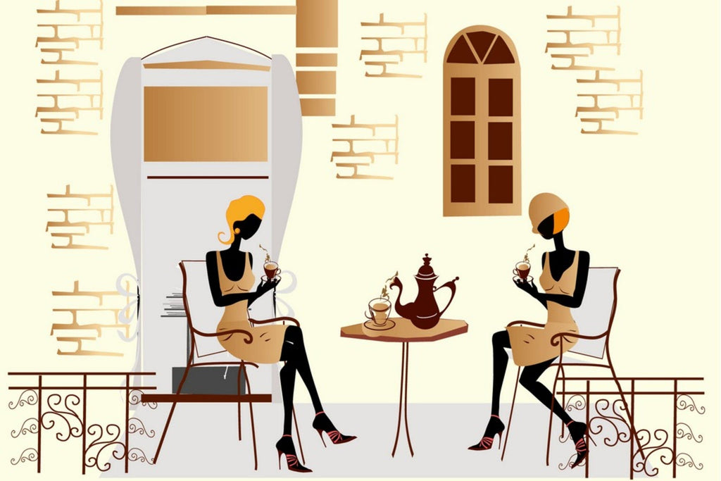 Dimex Street Cafe Wall Mural 375x250cm 5 Panels | Yourdecoration.com
