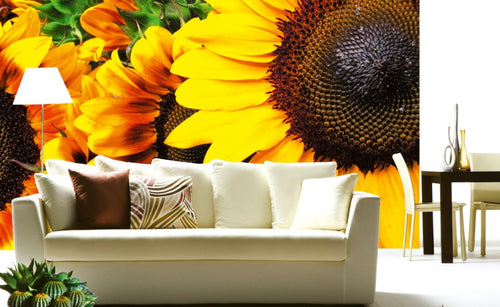 Dimex Sunflowers Wall Mural 375x250cm 5 Panels Ambiance | Yourdecoration.com