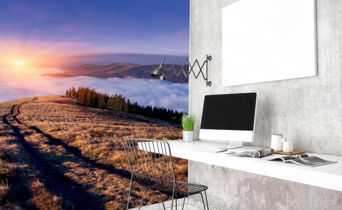Dimex Sunrise in Mountains Wall Mural 225x250cm 3 Panels Ambiance | Yourdecoration.com