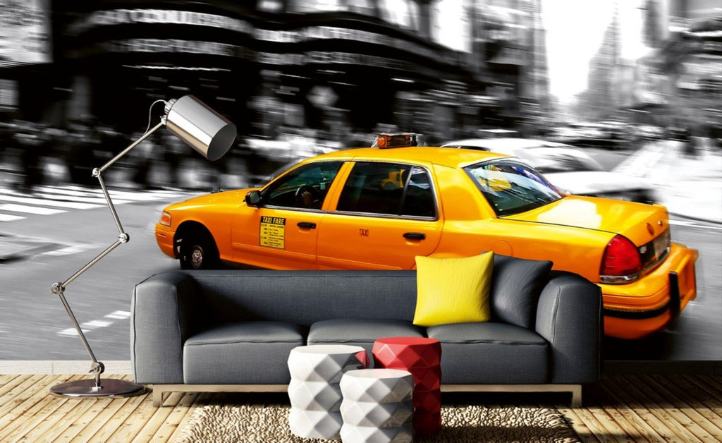 Dimex Taxi Wall Mural 375x250cm 5 Panels Ambiance | Yourdecoration.com