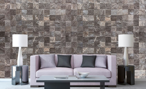 Dimex Tile Wall Wall Mural 375x250cm 5 Panels Ambiance | Yourdecoration.com