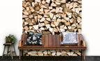 Dimex Timber Logs Wall Mural 225x250cm 3 Panels Ambiance | Yourdecoration.com