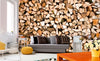 Dimex Timber Logs Wall Mural 375x250cm 5 Panels Ambiance | Yourdecoration.com