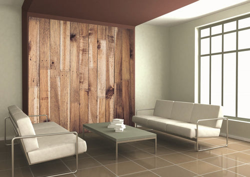 Dimex Timber Wall Wall Mural 225x250cm 3 Panels Ambiance | Yourdecoration.com