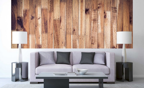 Dimex Timber Wall Wall Mural 375x150cm 5 Panels Ambiance | Yourdecoration.com